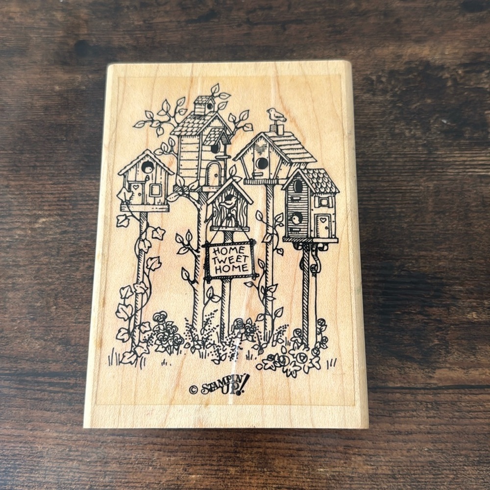 Stampin Up Home Tweet Home Wood Stamp Birdhouses